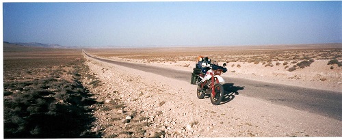 XT600 along the Atlas Mountain Range